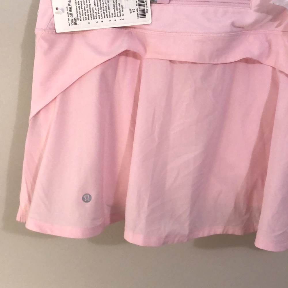 🆕 Lululemon Play off Pleats Skirt Pearl Pink 13” NWT Sz 12